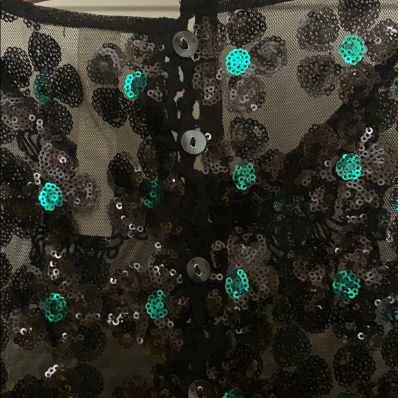 Free People sheer sequin top - Picture 3 of 4